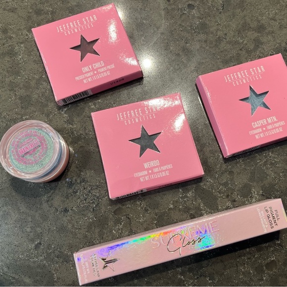 Jeffree Star Cosmetics 5 Lot Lip Gloss Celebrity Skin & 4 eyeshadows - Picture 1 of 4